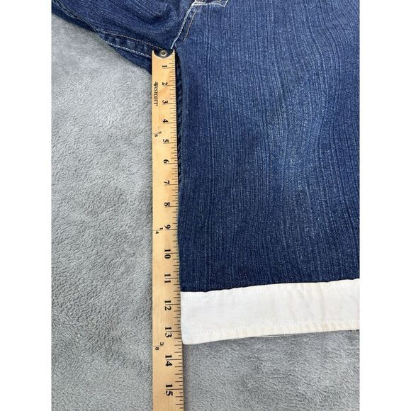 Vintage Y2K Raw Blue Denim Jean Shorts Men's Size 32 Blue - Picture 13 of 13